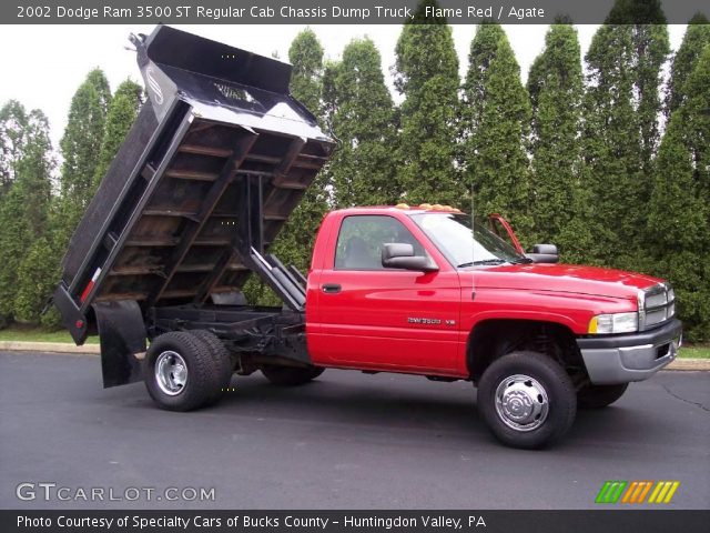 2002 Dodge Ram 3500 ST Regular Cab Chassis Dump Truck in Flame Red