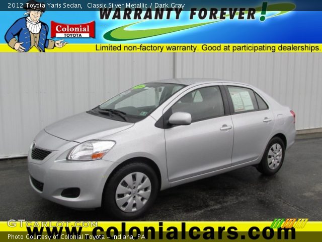 2012 Toyota Yaris Sedan in Classic Silver Metallic