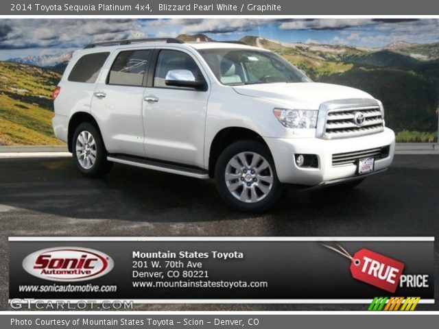 2014 Toyota Sequoia Platinum 4x4 in Blizzard Pearl White
