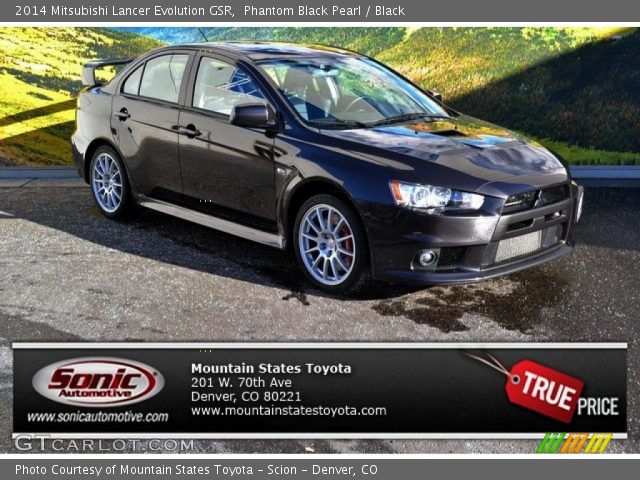 2014 Mitsubishi Lancer Evolution GSR in Phantom Black Pearl