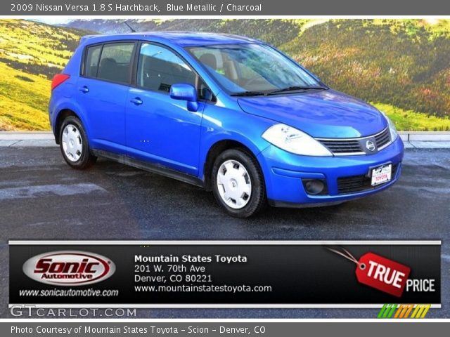 2009 Nissan Versa 1.8 S Hatchback in Blue Metallic