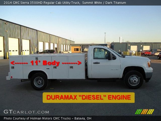 2014 GMC Sierra 3500HD Regular Cab Utility Truck in Summit White