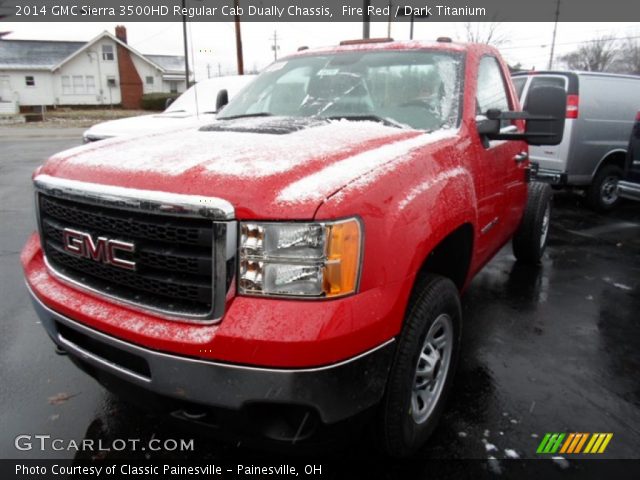 2014 GMC Sierra 3500HD Regular Cab Dually Chassis in Fire Red