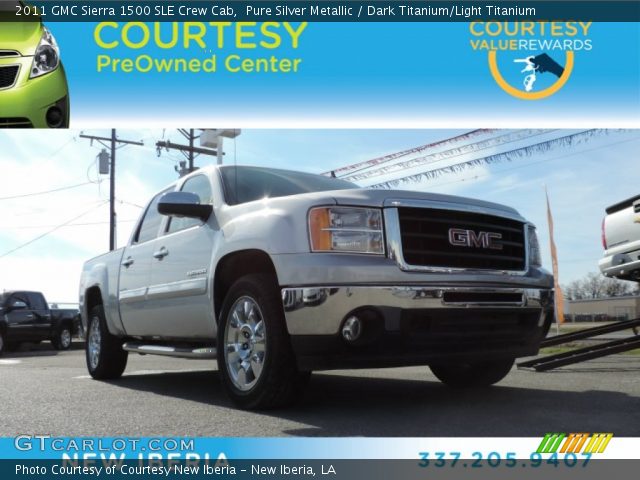 2011 GMC Sierra 1500 SLE Crew Cab in Pure Silver Metallic