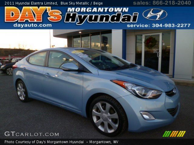 2011 Hyundai Elantra Limited in Blue Sky Metallic