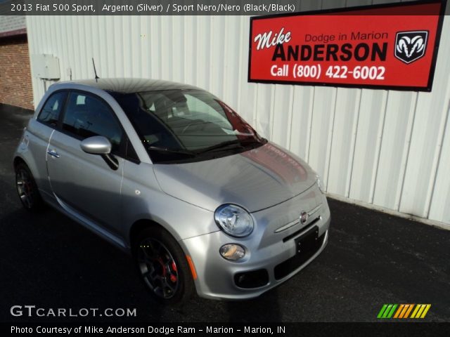 2013 Fiat 500 Sport in Argento (Silver)