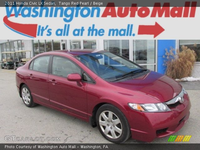 2011 Honda Civic LX Sedan in Tango Red Pearl