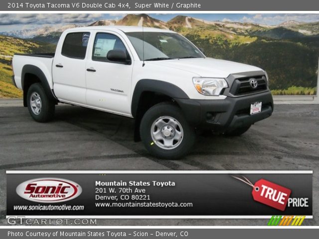 2014 Toyota Tacoma V6 Double Cab 4x4 in Super White