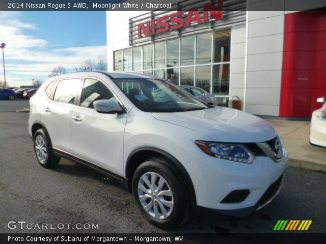 2014 Nissan Rogue S AWD in Moonlight White