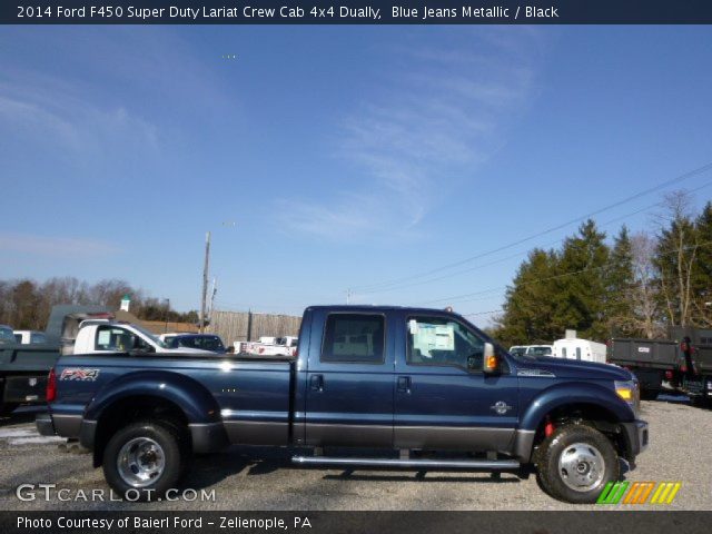 2014 Ford F450 Super Duty Lariat Crew Cab 4x4 Dually in Blue Jeans Metallic