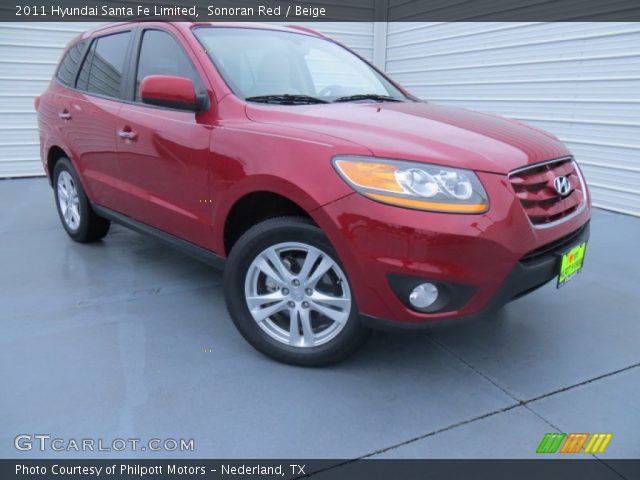 2011 Hyundai Santa Fe Limited in Sonoran Red