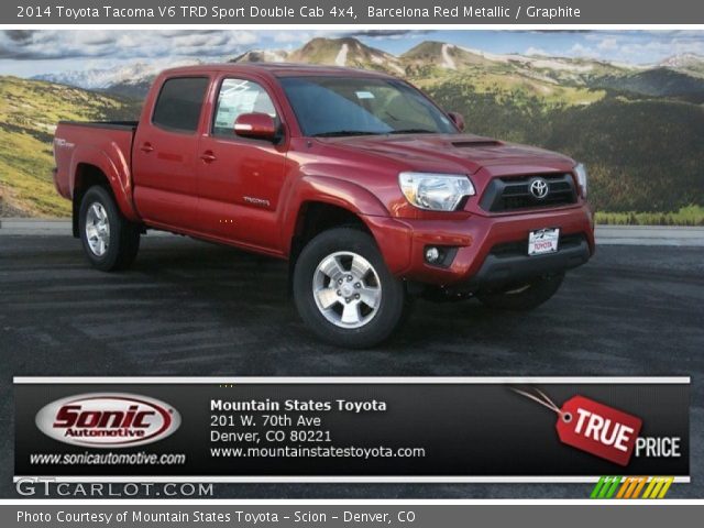 2014 Toyota Tacoma V6 TRD Sport Double Cab 4x4 in Barcelona Red Metallic