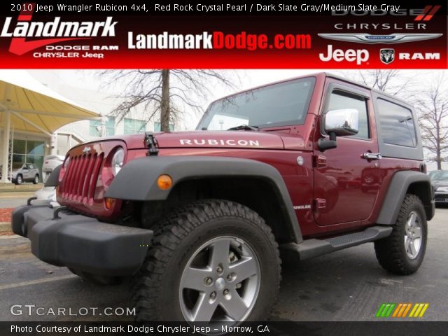 2010 Jeep Wrangler Rubicon 4x4 in Red Rock Crystal Pearl
