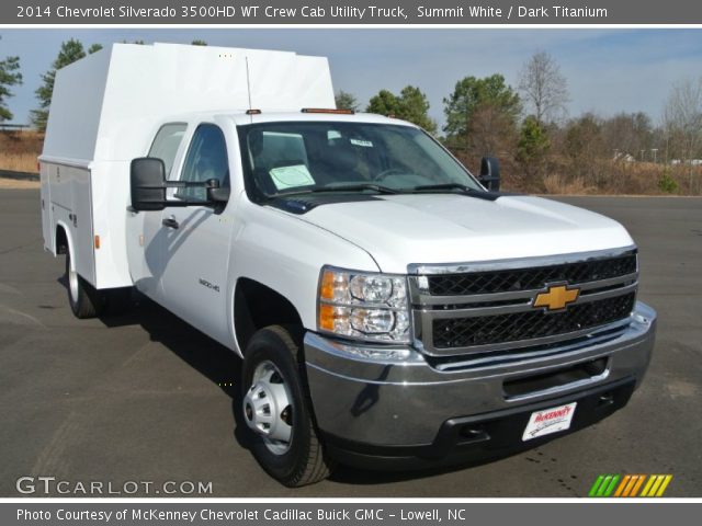 2014 Chevrolet Silverado 3500HD WT Crew Cab Utility Truck in Summit White
