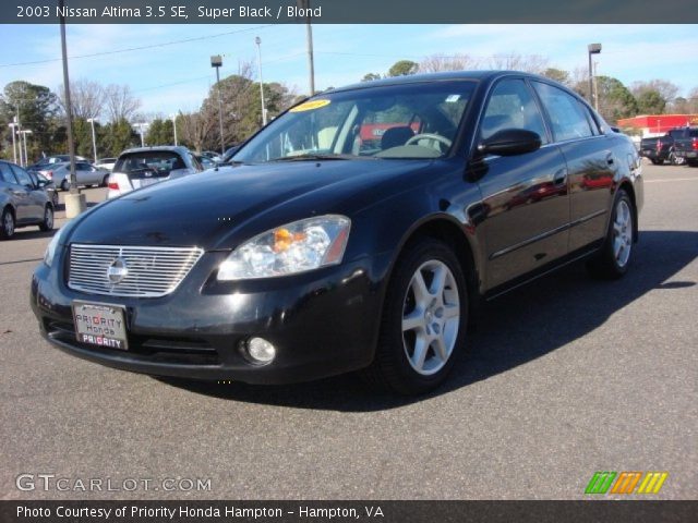 2003 Nissan Altima 3.5 SE in Super Black