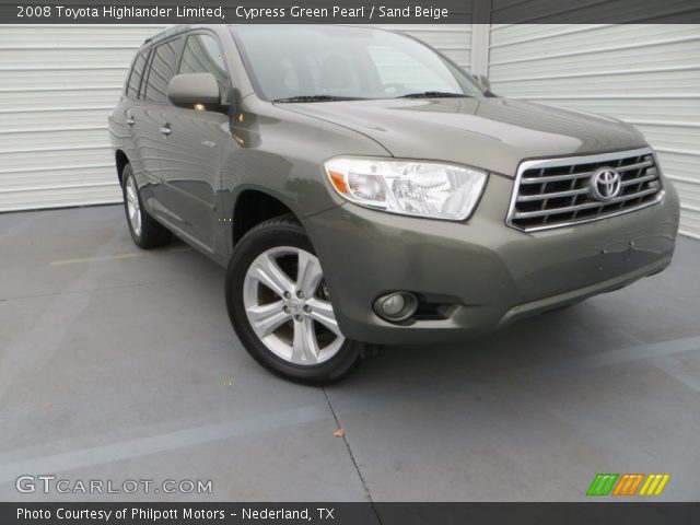 2008 Toyota Highlander Limited in Cypress Green Pearl