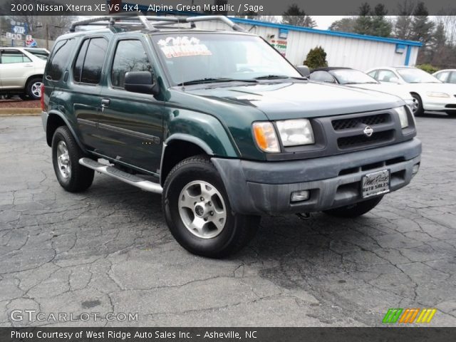 2000 Nissan Xterra XE V6 4x4 in Alpine Green Metallic