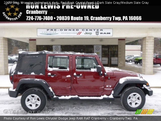 2009 Jeep Wrangler Unlimited X 4x4 in Red Rock Crystal Pearl