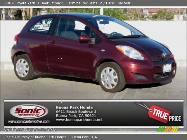 2009 Toyota Yaris 3 Door Liftback in Carmine Red Metallic