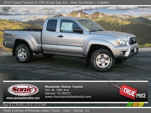 2014 Toyota Tacoma V6 TRD Access Cab 4x4 in Silver Sky Metallic