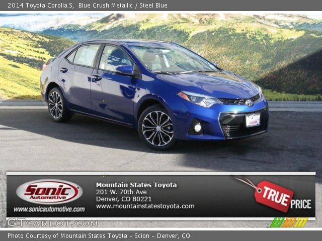 2014 Toyota Corolla S in Blue Crush Metallic