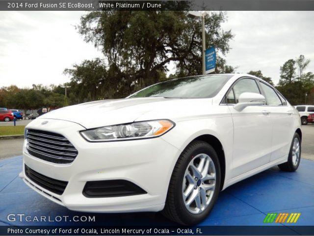 2014 Ford Fusion SE EcoBoost in White Platinum