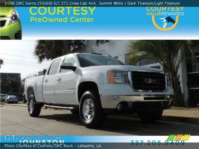 2008 GMC Sierra 2500HD SLT Z71 Crew Cab 4x4 in Summit White