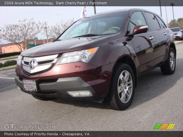 2009 Acura MDX Technology in Dark Cherry Pearl