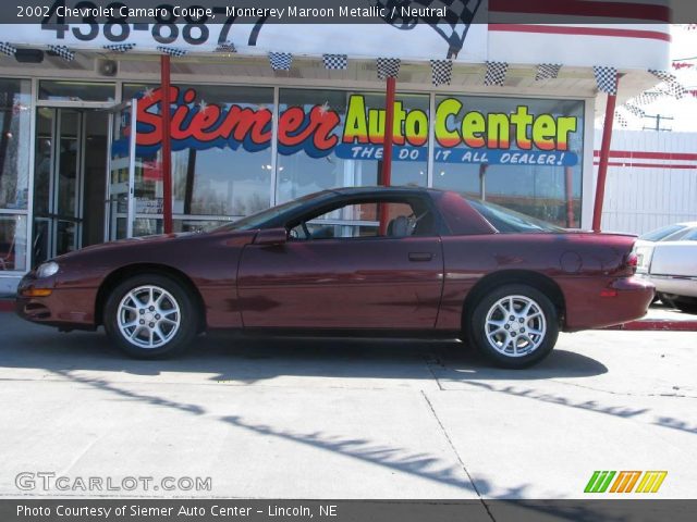 2002 Chevrolet Camaro Coupe in Monterey Maroon Metallic