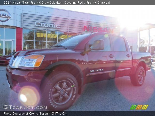 2014 Nissan Titan Pro-4X Crew Cab 4x4 in Cayenne Red