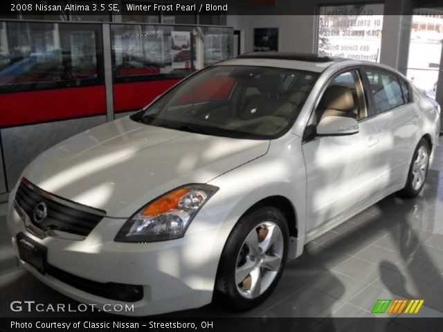 2008 Nissan Altima 3.5 SE in Winter Frost Pearl