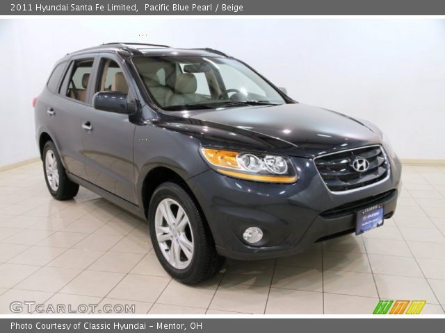 2011 Hyundai Santa Fe Limited in Pacific Blue Pearl