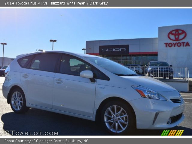 2014 Toyota Prius v Five in Blizzard White Pearl