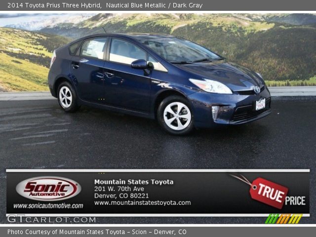 2014 Toyota Prius Three Hybrid in Nautical Blue Metallic