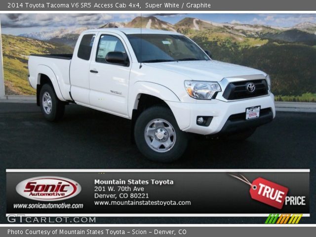 2014 Toyota Tacoma V6 SR5 Access Cab 4x4 in Super White