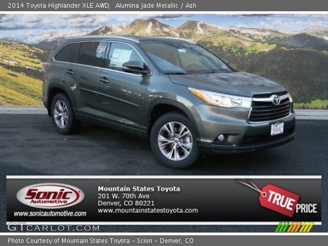 2014 Toyota Highlander XLE AWD in Alumina Jade Metallic
