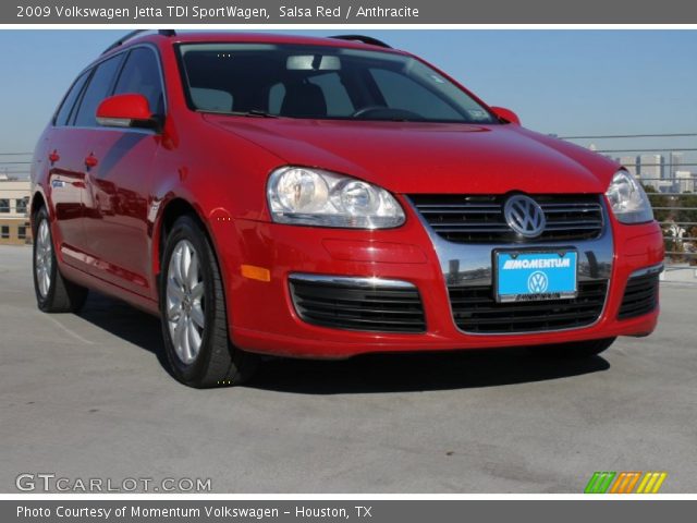 2009 Volkswagen Jetta TDI SportWagen in Salsa Red