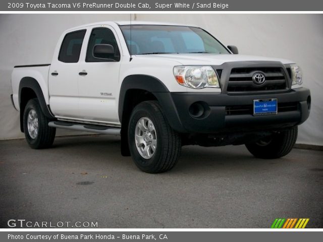 2009 Toyota Tacoma V6 PreRunner Double Cab in Super White