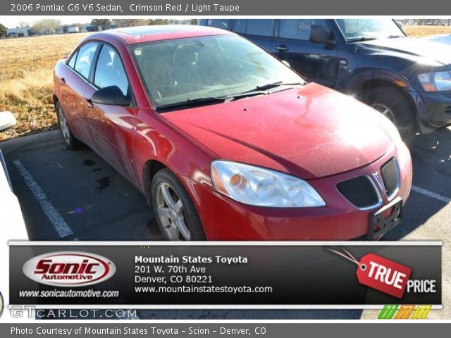 2006 Pontiac G6 V6 Sedan in Crimson Red