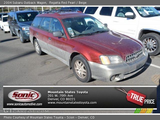 2004 Subaru Outback Wagon in Regatta Red Pearl