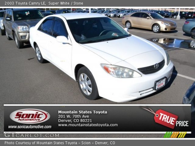 2003 Toyota Camry LE in Super White