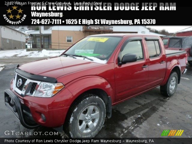 2012 Nissan Frontier S Crew Cab 4x4 in Lava Red