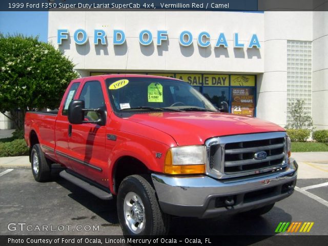 1999 Ford F350 Super Duty Lariat SuperCab 4x4 in Vermillion Red
