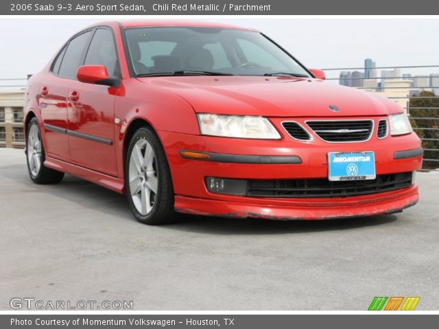 2006 Saab 9-3 Aero Sport Sedan in Chili Red Metallic