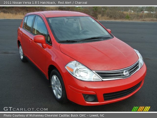 2011 Nissan Versa 1.8 S Hatchback in Red Alert
