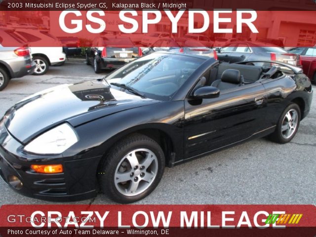 2003 Mitsubishi Eclipse Spyder GS in Kalapana Black