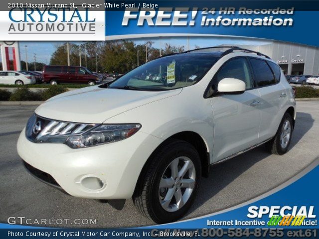 2010 Nissan Murano SL in Glacier White Pearl