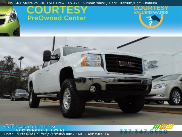 2009 GMC Sierra 2500HD SLT Crew Cab 4x4 in Summit White