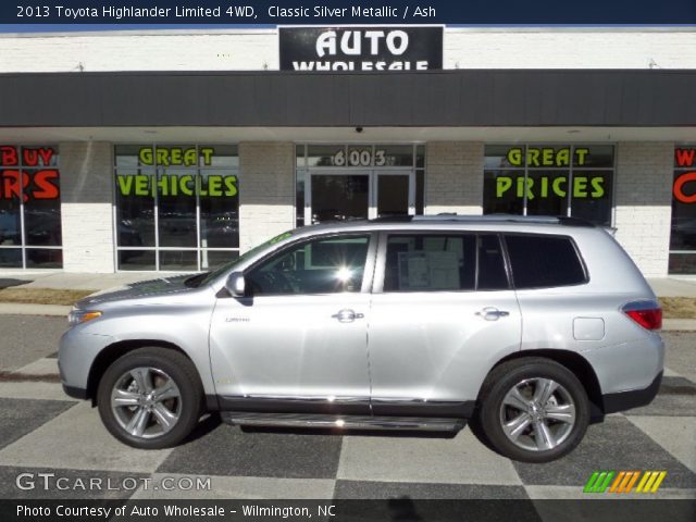 2013 Toyota Highlander Limited 4WD in Classic Silver Metallic