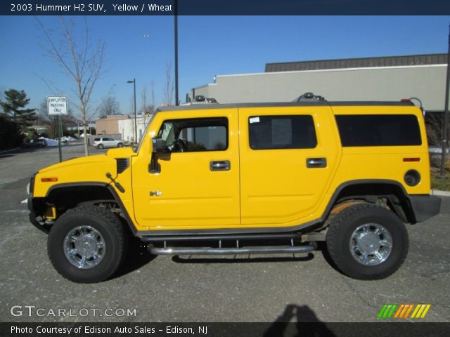 2003 Hummer H2 SUV in Yellow